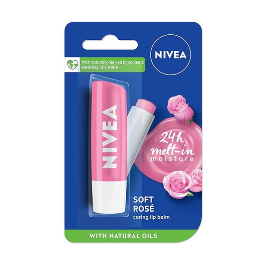 Nivea Lip Soft Rose Blister Pack-VivaGrace Women