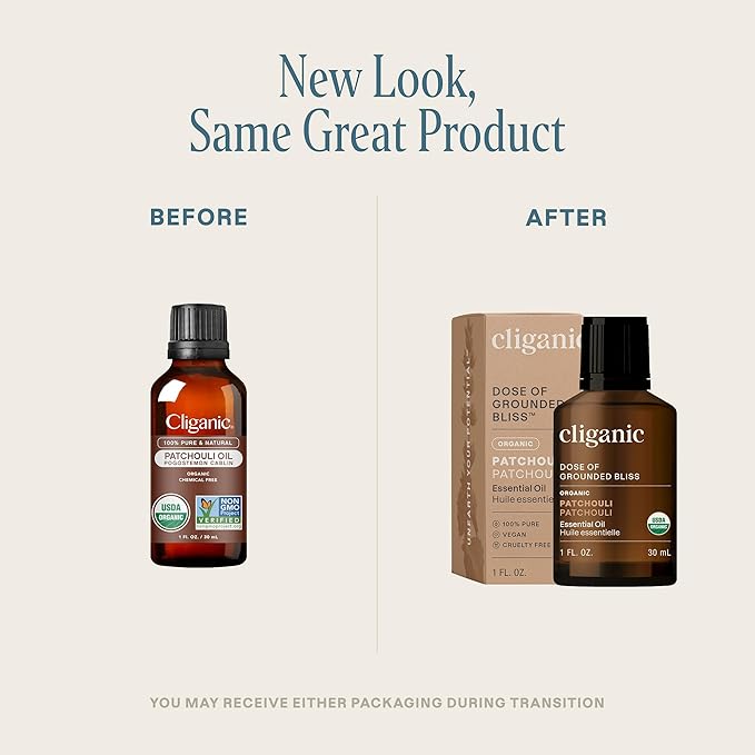 Cliganic Organic Patchouli Essential Oil - 100% Pure Natural for Aromatherapy Diffuser | Non-GMO Verified (Packaging May Vary)-VivaGrace Women