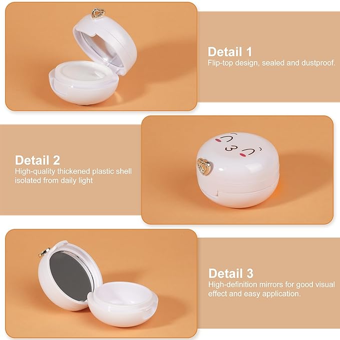 2 Pack Lip Balm Containers,Plastic Portable Empty Lip Balm Container with Mirror and Silicone Lip,Empty Lipstick Dispenser Box for Travel,Home-VivaGrace Women