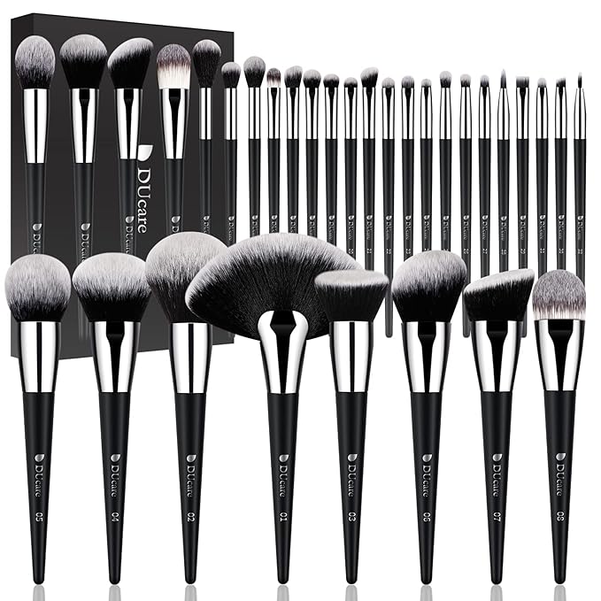 DUcare Makeup Brushes Set Professional 32Pcs Make up Brushes Premium Synthetic Kabuki Foundation Blending Face Powder Blush Concealers Eye Shadows-VivaGrace Women