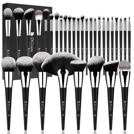 DUcare Makeup Brushes Set Professional 32Pcs Make up Brushes Premium Synthetic Kabuki Foundation Blending Face Powder Blush Concealers Eye Shadows-VivaGrace Women