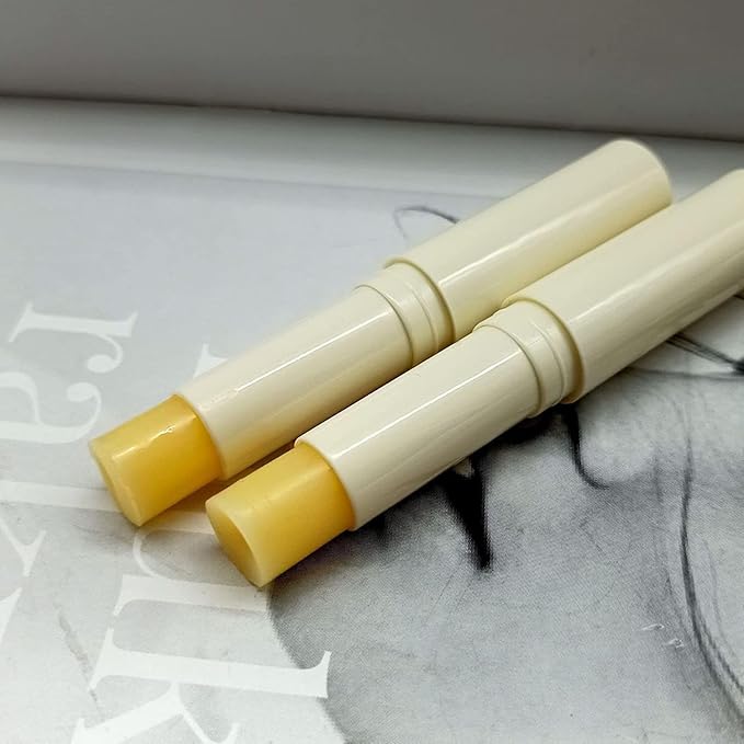 2PCS Handmade Plant lip balm Pink Lips Serum Brighten Dark Lips Bleaching Essence Lip Balm Repair Fine Lines Brighten Moisture Exfoliator Lip Care (Yellow)-VivaGrace Women