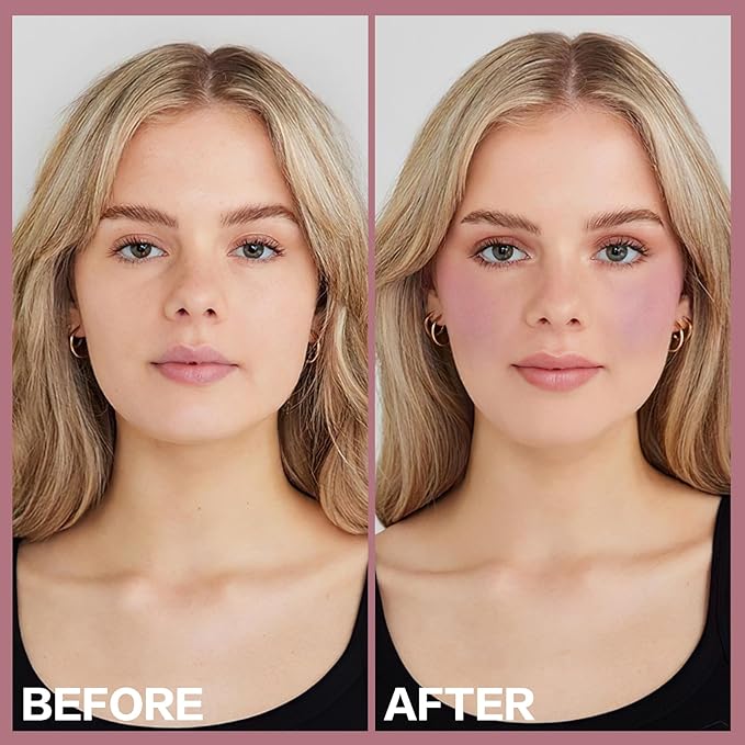 2Pcs Cream Blush Makeup Stick,Monochromatic Multi-Stick Face Blush for Cheek,Lip and Eye,Matte and Dewy Finish for Long Wearing,Easy Application.SERENITY-VivaGrace Women