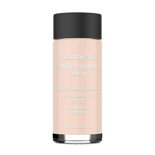 Neutrogena Shine Control Liquid Makeup Broad Spectrum Spf 20, Natural Ivory 20, 1 Oz.-VivaGrace Women