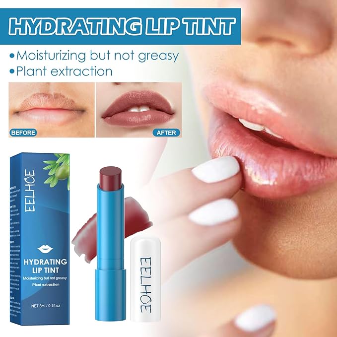 4Pcs Lip Tint Hydrating, Moisturizing Effect Tinted Lip Balm Repair Dry Lips Hydrating Strength Hydrating Lip Tint Lip Care Lip Gloss, Long-Lasting Non-sticky Natural Ingredients Lip Tint-VivaGrace Women