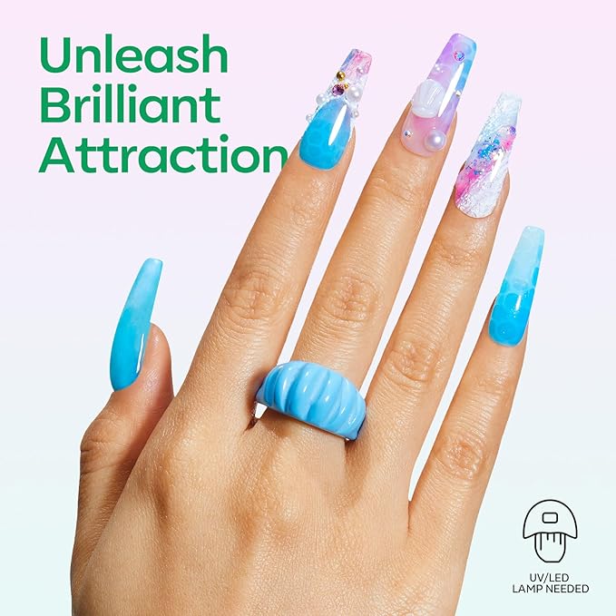 modelones Summer Gel Nail Polish, 6 Colors Jelly Gel Polish Neon LGBT Red Blue Green Pink Purple Nail Art Design Translucent Soak Off Manicure Salon DIY Girls Women Gift-VivaGrace Women