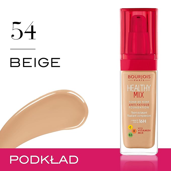 Bourjois Healthy Mix Foundation for Women, 54 Beige, 1 Ounce-VivaGrace Women
