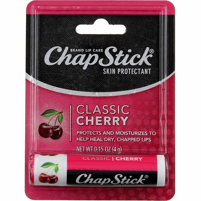 0.15 Oz Cherry Flavor Skin Protectant Flavored Lip Balm Tube (Pack of 4)-VivaGrace Women
