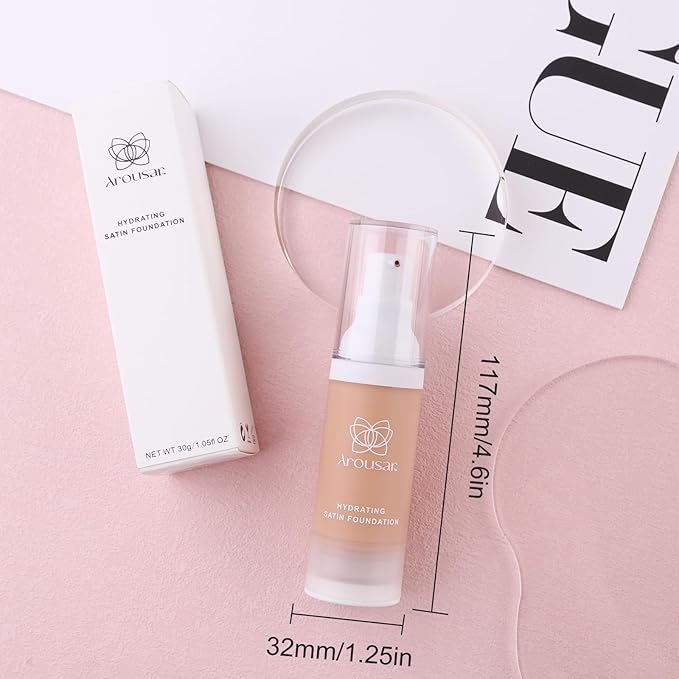 Liquid Foundation Makeup, Improves Uneven Skin Tone, Lightweight and Flawless Coverage for Hours 5# MEDIUM-VivaGrace Women