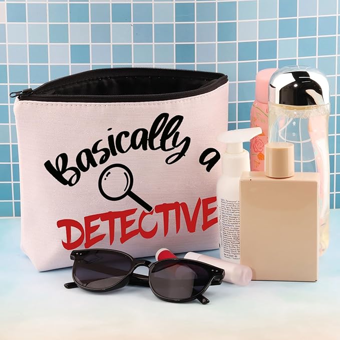 BDPWSS Basically A Detective Makeup Bag True Crime Gift True Crime Junkie Gift True Crime Lovers Gift True Crime Podcast Gift (basically detective)-VivaGrace Women