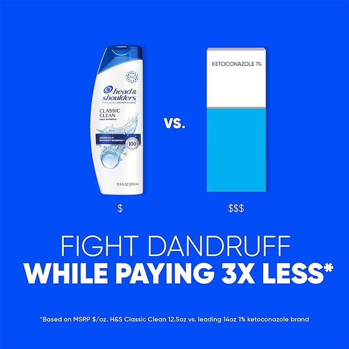 Head & Shoulders Classic Clean Dandruff Shampoo Twin Pack, Anti-Dandruff Daily Use, Paraben-Free, Color-Safe, 32.1 Fl Oz Each (Set of 2)-VivaGrace Women