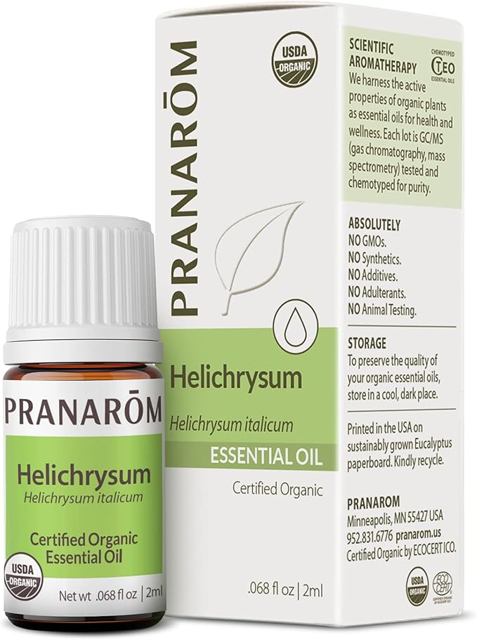 Pranarom USDA Certified Organic Helichrysum Essential Oil (2ml), 100% Pure Natural Therapeutic Grade for Skincare, Lotions, Aromatherapy, Diffusion, and Wellness-VivaGrace Women