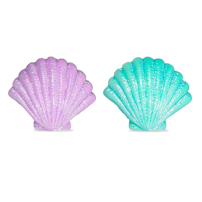 MAD BEAUTY Disney The Little Mermaid Lip Balm Duo 2-Pack, Cute Shell-Shaped Pots, Strawberry & Blueberry, Moisturize & Hydrate for Soft Fresh Lips, Great Gift, Adorable-VivaGrace Women