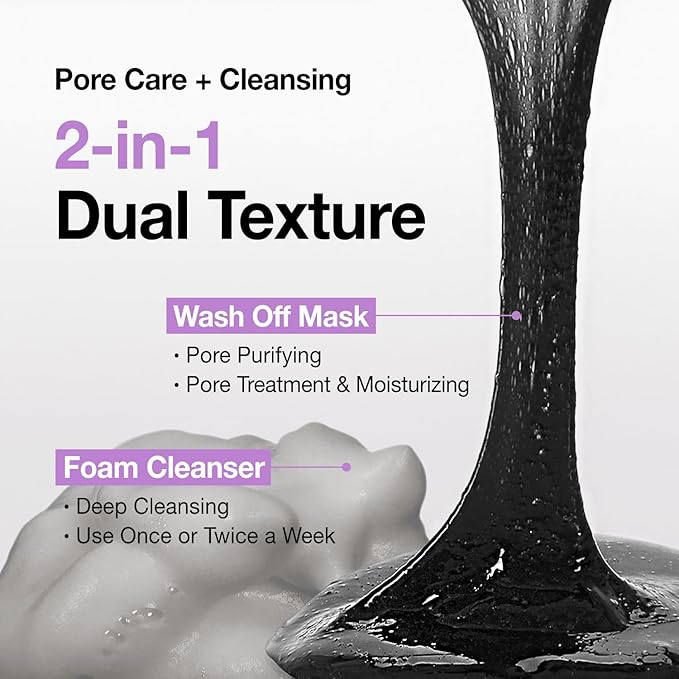 coxir TXA MUCIN ALL-IN-1 PORE MASK –Gelato Texture Wash-Off treatment | Ampoule Mask-to-Foam | Charcoal+ Snail+TXA | Blackhead Remover |Daily Pore Detox for Oily & Sensitive Skin|4.05fl.oz-VivaGrace Women