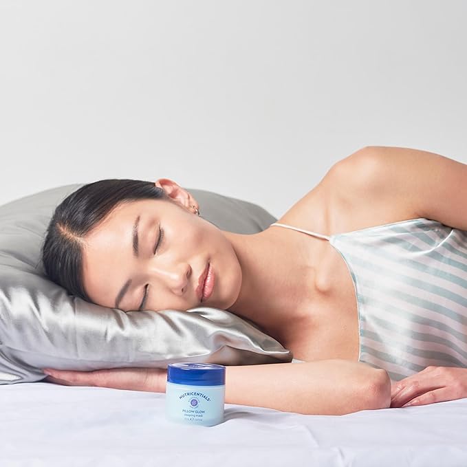NuSkin NUTRICENTIALS Pillow Glow Sleeping Mask | Overnight Hydration | Bioadaptive Botanical Complex | Red Algae | Apple Extract | Deep Sea Water | Skin Glowing & Pore Minimizing | 2.5 Fl Oz | 2 Pack-VivaGrace Women