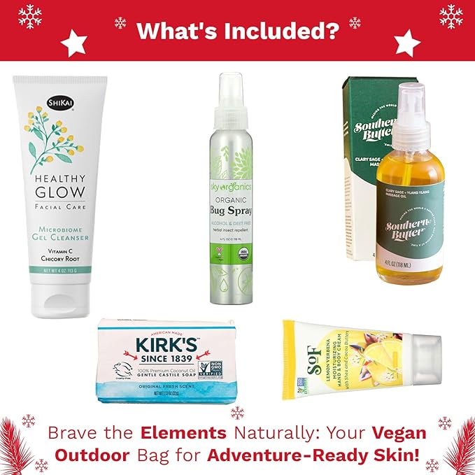 Great Outdoors Skin Care & Beauty Set - Vegan Ideal Gift for Women - Great Camping Essentials And Outdoor Beauty and Skincare Kit - Adventure-Ready Self-Care Ideal For Nature Lover's-VivaGrace Women