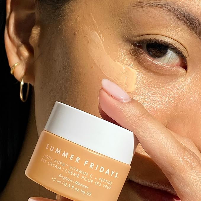 Summer Fridays Light Aura Vitamin C + Peptide Eye Cream - Brightening Eye Cream with an Illuminating and Hydrating Formula (0.5 Fl Oz)-VivaGrace Women