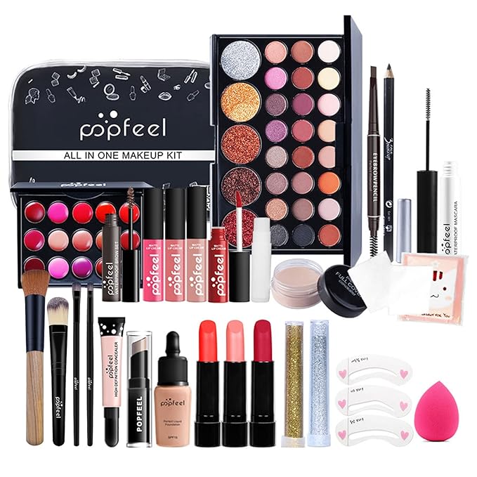 Makeup Kit for Women Full Kit, All-in-one Makeup Set, Include Eyeshadow Palette, Lip Gloss Set, Concealer, Foundation-VivaGrace Women