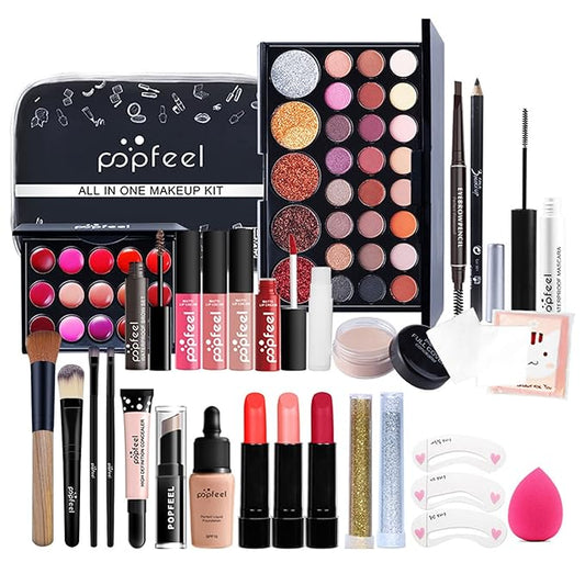Makeup Kit for Women Full Kit, All-in-one Makeup Set, Include Eyeshadow Palette, Lip Gloss Set, Concealer, Foundation-VivaGrace Women
