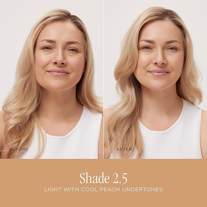 Summer Fridays Sheer Skin Tint - Tinted Moisturizer with Hyaluronic Acid - Helps Diminish Uneven Skin Tone - Sheer to Light Coverage - Shade 2.5 - Light with Cool Peach Undertones (1 Fl Oz)-VivaGrace Women