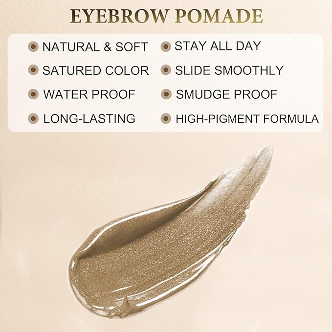 Eyebrow Kit, Waterproof Microblading Pencil, Eyeliner, Pomade, Dual-ended Brush - Dark Blonde