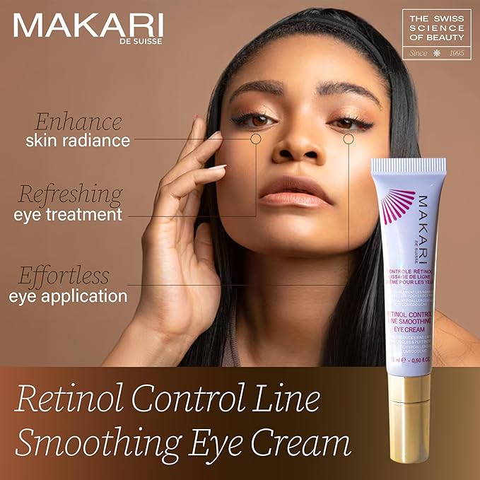 MAKARI Retinol Eye Cream - Collagen Boosting Formula for Fine Lines & Wrinkles | Rice Water, Soybean Seed Oil, Vitamin E | Reduce Puffiness, Firm Skin-VivaGrace Women