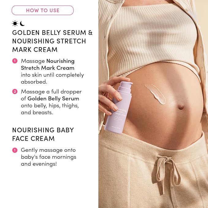 Evereden Mama & Baby Discovery Set - Dermatologist-Developed Clean & Vegan Maternity Skin Care Bundle - Stretch Mark Cream, Belly Serum, & Nourishing Baby Face Cream - Postpartum Gifts for New Mom-VivaGrace Women