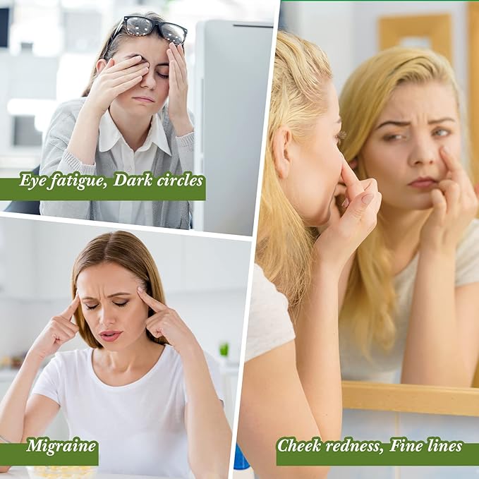 Jade Facial Mask, Jade Sleep Natural Stone Mask, Green Facial Cooling Mask, Jade Eye Mask Beauty Skincare Massage Tools for Alleviate Puffiness Face Massage Puffy Eyes Dark Circles-VivaGrace Women