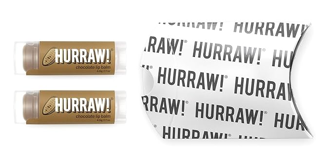 Hurraw! Chocolate Lip Balm, 2 Pack: Organic, Certified Vegan, Cruelty and Gluten Free. Non-GMO, 100% Natural Ingredients. Bee, Shea, Soy and Palm Free. Made in USA-VivaGrace Women
