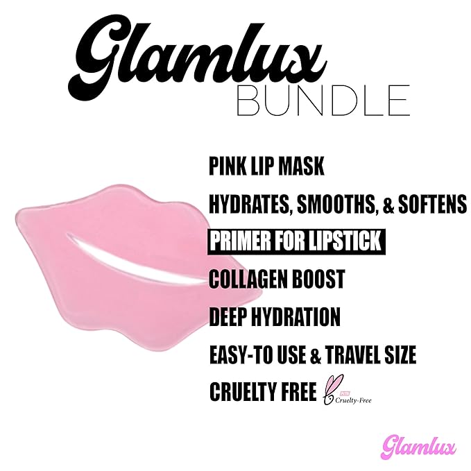 Beauty Bundle Lip Care AmorUs Double Bubble Lip Mask & Scrub Duo For Dry/Chapped/Cracked Lips Lip Exfoliant Promotes Healing & Collagen Lip Mask-VivaGrace Women