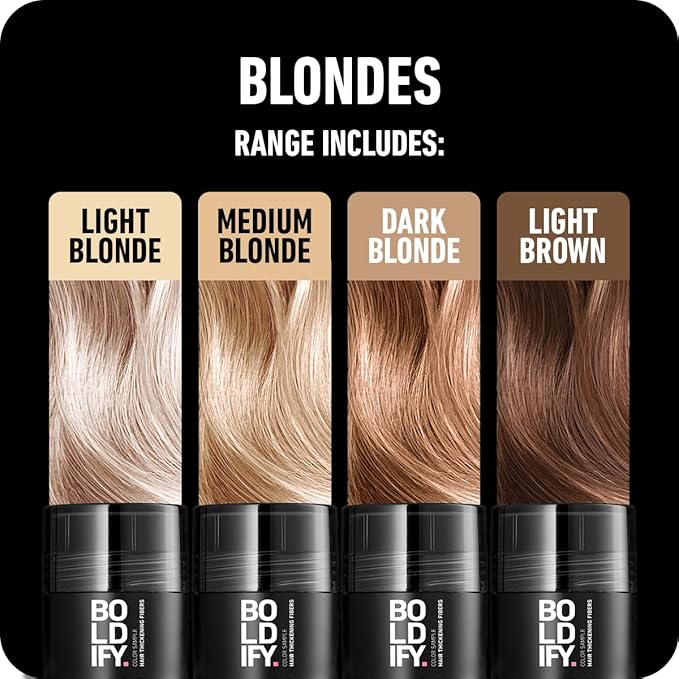 Boldify Hair Fibers Color Sample Kit - Fill In Thinning and Fine Hair for an Instantly Fuller, Thicker Look - 14 Shades for Women & Men - Blondes-VivaGrace Women