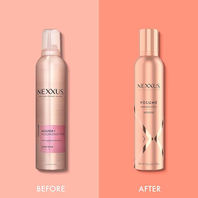Nexxus Medium Hold Mousse Volume for a Light, Flexible Hold, with StyleProtect Technology 10.6 oz-VivaGrace Women
