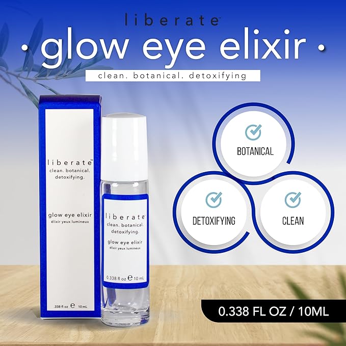 Glow Eye Elixir - .338 Oz Eye Serum with Roller Ball Applicator - Under Eye Serum for Dark Circles and Puffiness - Hydrating Eye Cream for Men and Women to Smooth Fine Lines and Wrinkles-VivaGrace Women