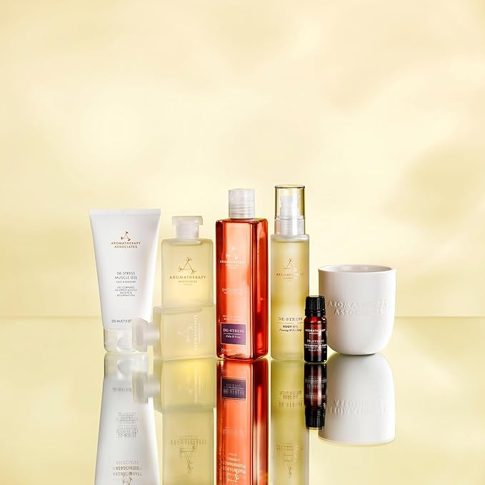 Aromatherapy Associates De-Stress Body Oil Made with Ginger and Rosemary Essential Oils and Arnica Flower Extract (3.4 fl oz)-VivaGrace Women