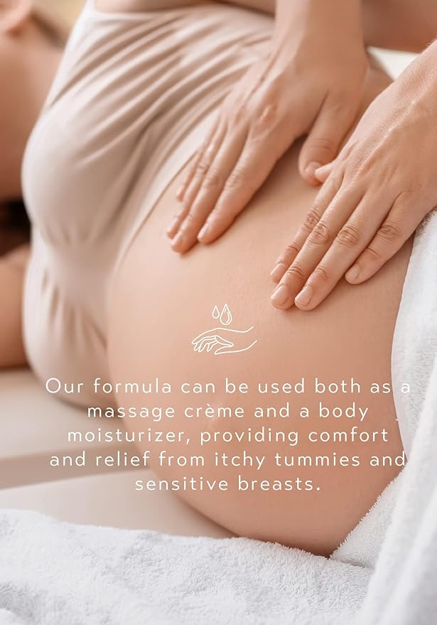 NOTHING FITS BUT Crème Belly Botaniceutical Maternity Herbal Vegan Cream for Stretch Marks Cream for Pregnancy with Rosemary, Green Tea and Chamomile Extracts (6.8 fl oz / 200ml)-VivaGrace Women