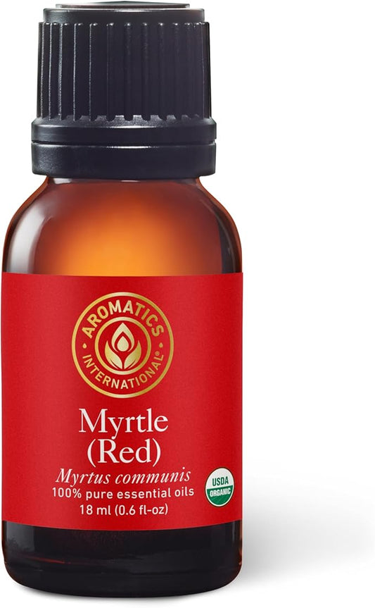 Aromatics International Premium Organic Myrtle Red Essential Oil 18ml | 100% Pure Essential Oil for Diffusion & Aromatherapy-VivaGrace Women