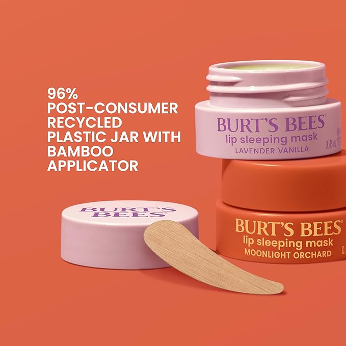 Burt’s Bees Lavender Vanilla Lip Sleeping Mask, With Hyaluronic Acid and Squalane Moisturizer To Instantly Hydrate Lips, Overnight Lip Mask, Lip Treatment, 0.45 oz.-VivaGrace Women