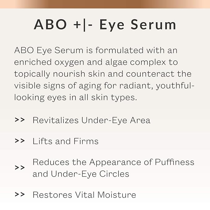 CIRCCELL ABO Eye Serum, Day & Night Oxygenating Serum, Regenerative Anti-Aging Under Eye Serum for Wrinkles, 0.5 Count-VivaGrace Women