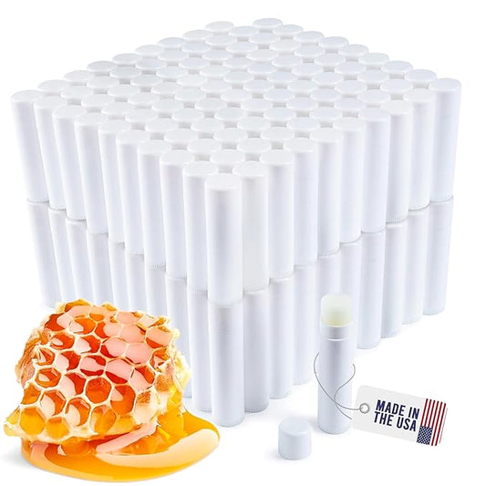 Lip Balm Bulk Unlabeled - Made in USA Bulk Chapstick - Natural Ingredients Vitamin E Shea Butter - Custom Chapstick Bulk For Party & Wedding Favors (200 Count, Honey)-VivaGrace Women