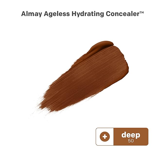 Almay Anti-Aging Concealer, Face Makeup with Hyaluronic Acid, Niacinamide, Vitamin C & E, Hypoallergenic-Fragrance Free, 050 Deep, 0.37 Fl Oz (Pack of 1)-VivaGrace Women