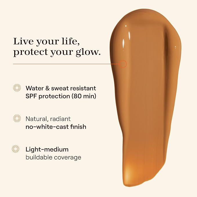 Live Tinted Hueguard Skin Tint SPF 50 - Tinted Mineral Sunscreen with Light-Medium Buildable Coverage With a Hydrating and Radiant Finish - Water and Sweat Resistant, 1.35 fl oz - Shade 06-VivaGrace Women