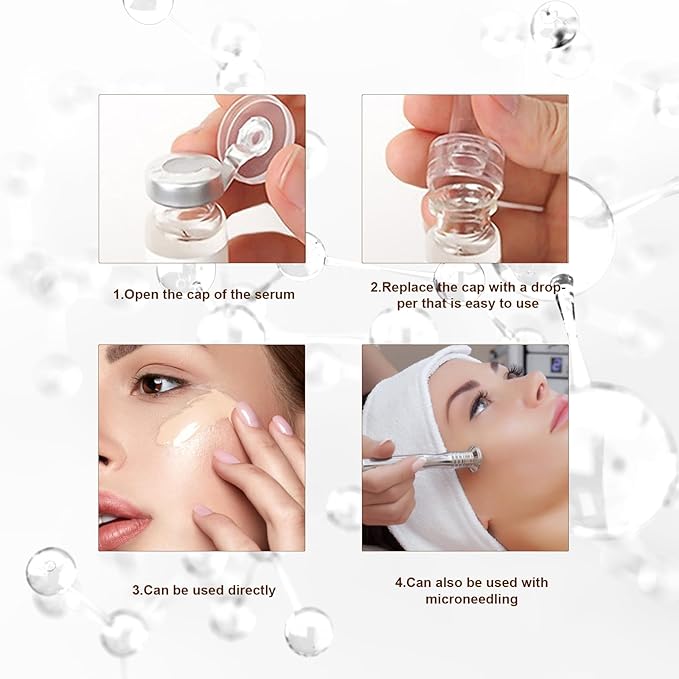 BB Facial Glow Starter Kit Facial Pigment Serum Treatment Kit,Anti-Aging Serum Pigments Set for Micro-needling Skin Treatment 10 Vials 5ml Hyaluronic Acid Ampoule foundation Essence Skin-VivaGrace Women