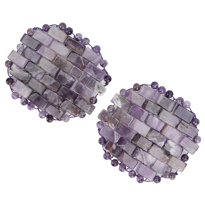 ZJchao Jade Eye Mask, Amethyst Eye Pack Wrinkle Puff Eliminate Dark Circles Fading Quartz Stone Eye Patch Jade Stone, Reusable Jade Eye Pack For Cold & Heat Compress-VivaGrace Women