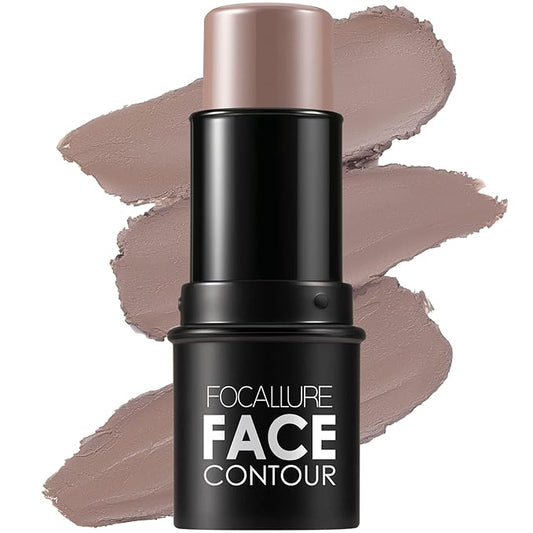 FOCALLURE Cream Contour Stick, Matte Bronzer Stick, Professional Face Shaping & Contouring Stick Makeup, Easy to Apply with Buildable Coverage, Long Lasting & Sweatproof, HAZEL WOOD-VivaGrace Women