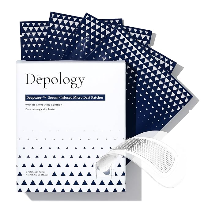 depology Deepcare+ Serum-Infused Micro Dart Patche | 4 Pairs Eye Mask | Under Eye Patches for Wrinkles | Fine Lines | Hydrating Eye Mask with Peptides | Amino Acids | and Synthesized Molecules-VivaGrace Women