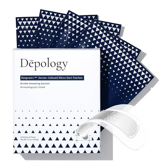 depology Deepcare+ Serum-Infused Micro Dart Patche | 4 Pairs Eye Mask | Under Eye Patches for Wrinkles | Fine Lines | Hydrating Eye Mask with Peptides | Amino Acids | and Synthesized Molecules-VivaGrace Women