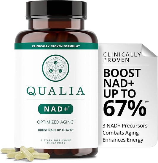 Qualia NAD Supplement — Clinically Proven to Boost NAD+ up to 67%. Optimized Aging, Energy, Focus. Elite NAD+ Booster Ingredients Nicotinamide Riboside (NIAGEN), Niacin, Niacinamide (1 Month Supply)-VivaGrace Women