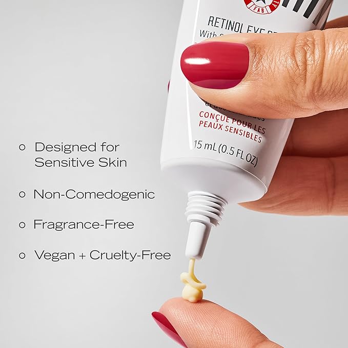 First Aid Beauty Retinol Eye Cream with Squalane + Ceramides – Visibly Smooths Fine Line & Wrinkles Around the Eyes – 0.5 oz.-VivaGrace Women