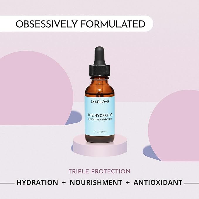 MAELOVE Hydrator Hyaluronic Acid B5 Serum with Resveratrol for Instantly Dewy Glow, Fills Fine Lines, Lightweight and Non Greasy, 1.0 fl oz-VivaGrace Women