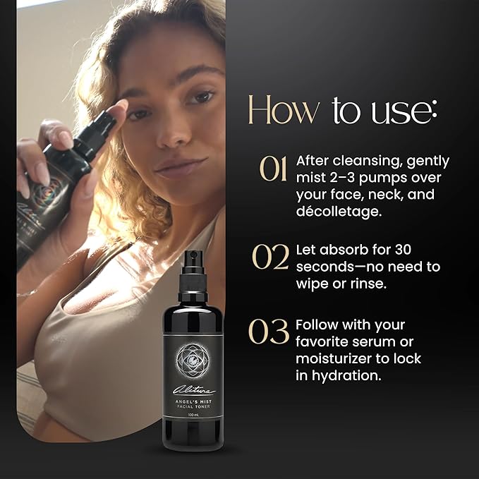 Alitura Angel's Mist Facial Toner – Hydrating & Revitalizing Face Spray with 97% Organic Ingredients – Refreshes, Tightens & Balances for All Skin Types – 100ml-VivaGrace Women